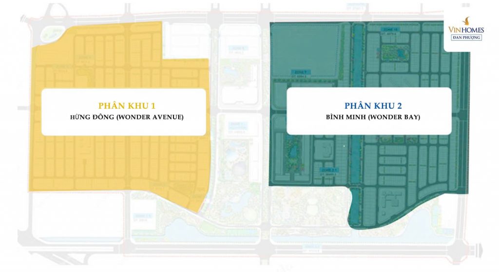 Vị trí các phân khu tại Vin Đan Phượng Hà Nội