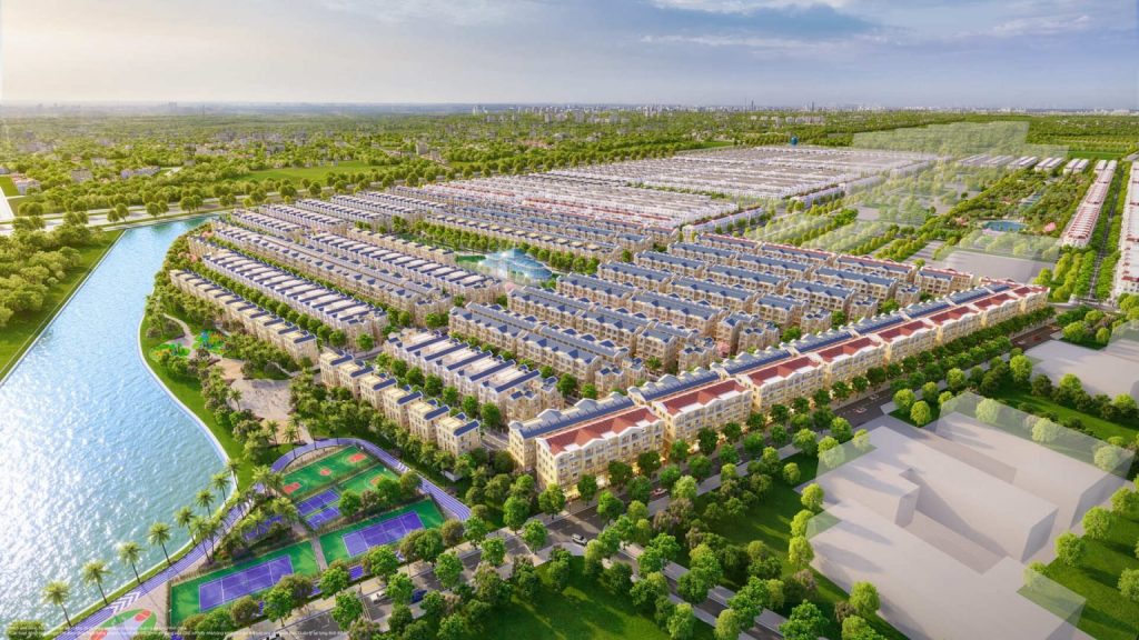 Phân khu Hừng Đông 13 Phối cảnh phân khu Hừng Đông tại dự án Vin Đan Phượng
